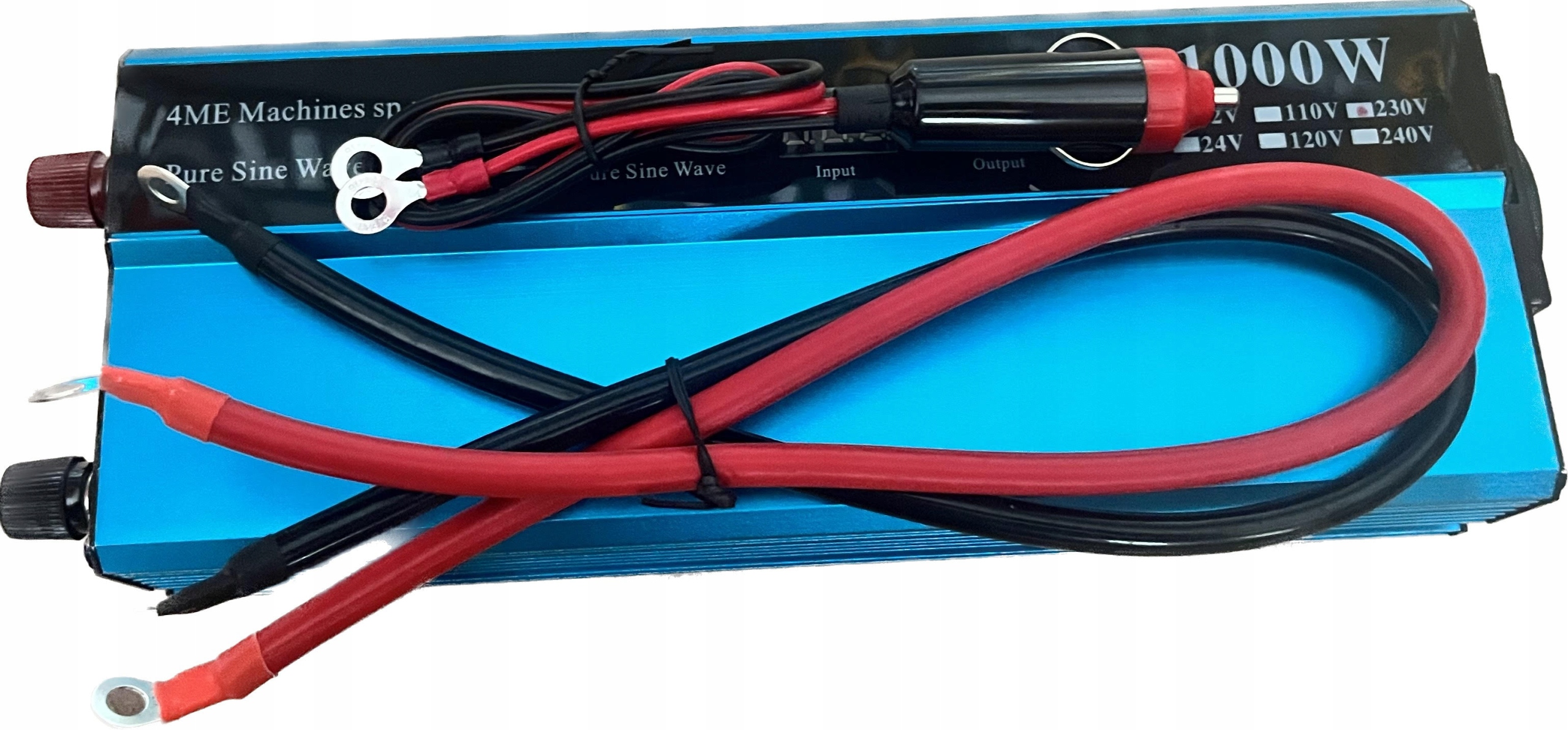 Przetwornica 1000W/2000W 12V 230V CZYSTY SINUS PL Marka bez marki