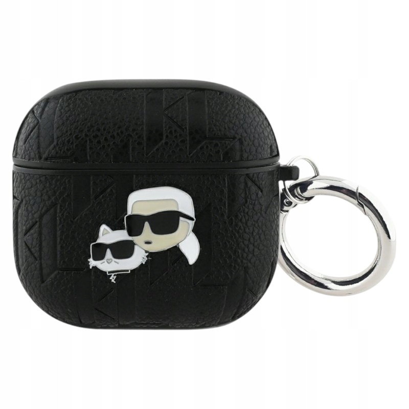 Karl Lagerfeld Monogram Karl & Choupette Head Pouzdro pro AirPods 4 (černé)