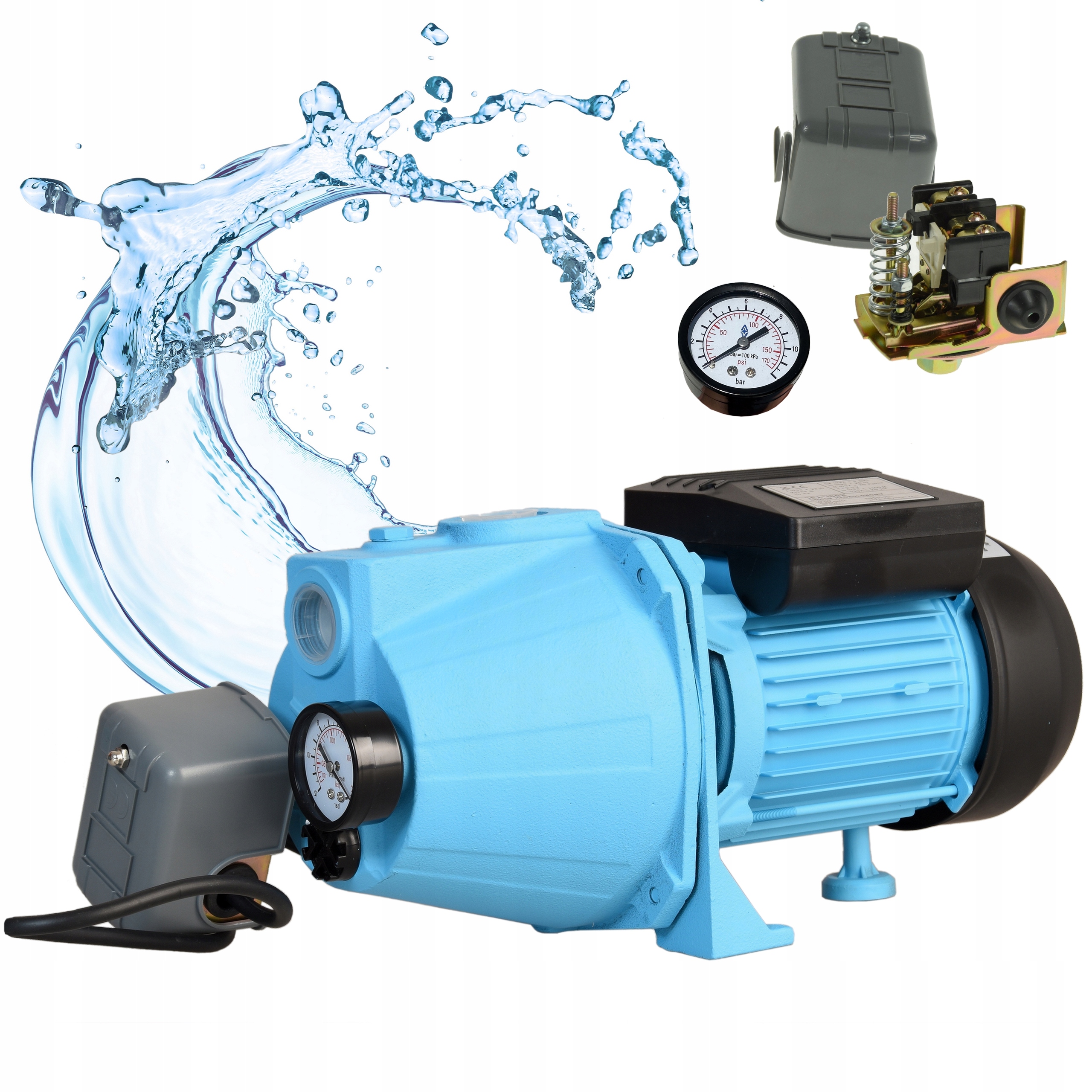 Hydroforová pumpa na vodu Jet 100S Povrchová 1100W Silná Sací Príslušenstvo