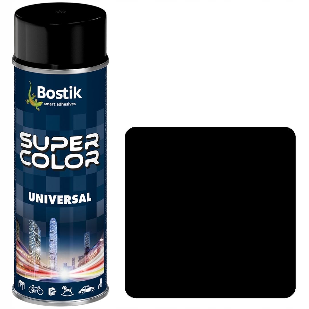 Lakier Farba Spray Metal Plastik Czarny Połysk
