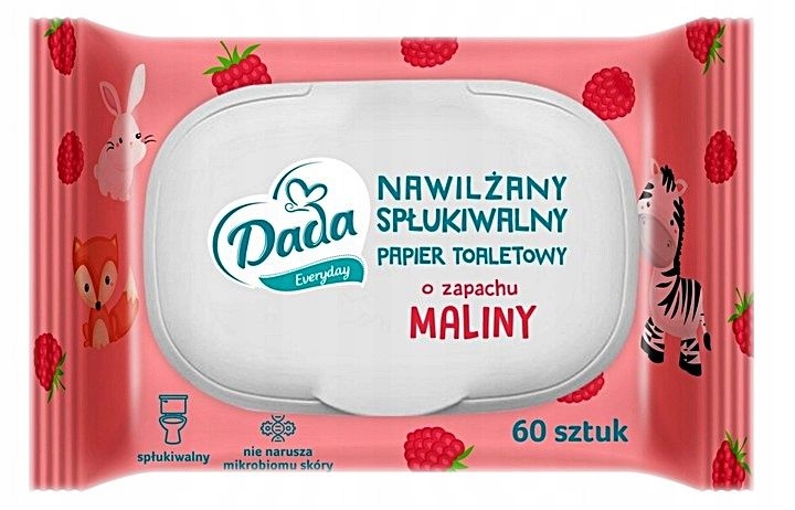 

Nawilżany Papier Toaletowy Zapachowy Dada Malina