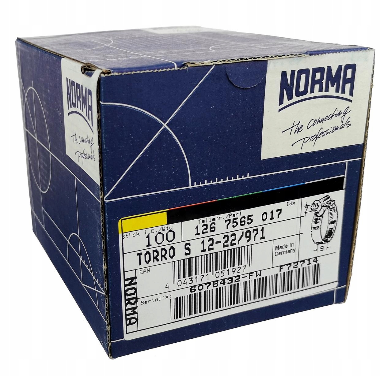 OPASKA ZACISKOWA NORMA 12/22 9mm OBEJMA 12 22 100