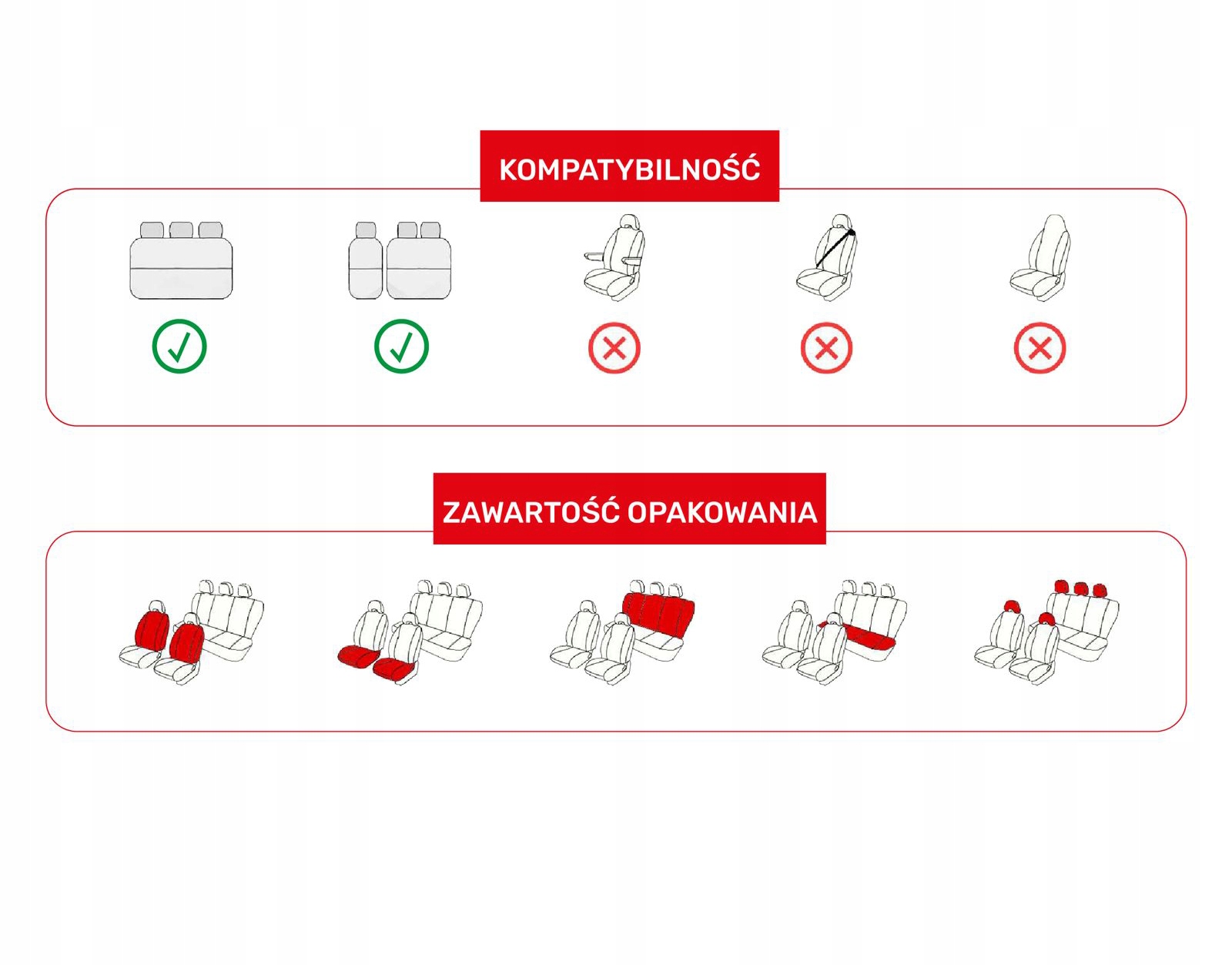 OPEL ADAM AGILA ANTARA ASTRA CALIBRA POKROWCE NA FOTELE SAMOCHODOWE MOCNE Stan opakowania oryginalne