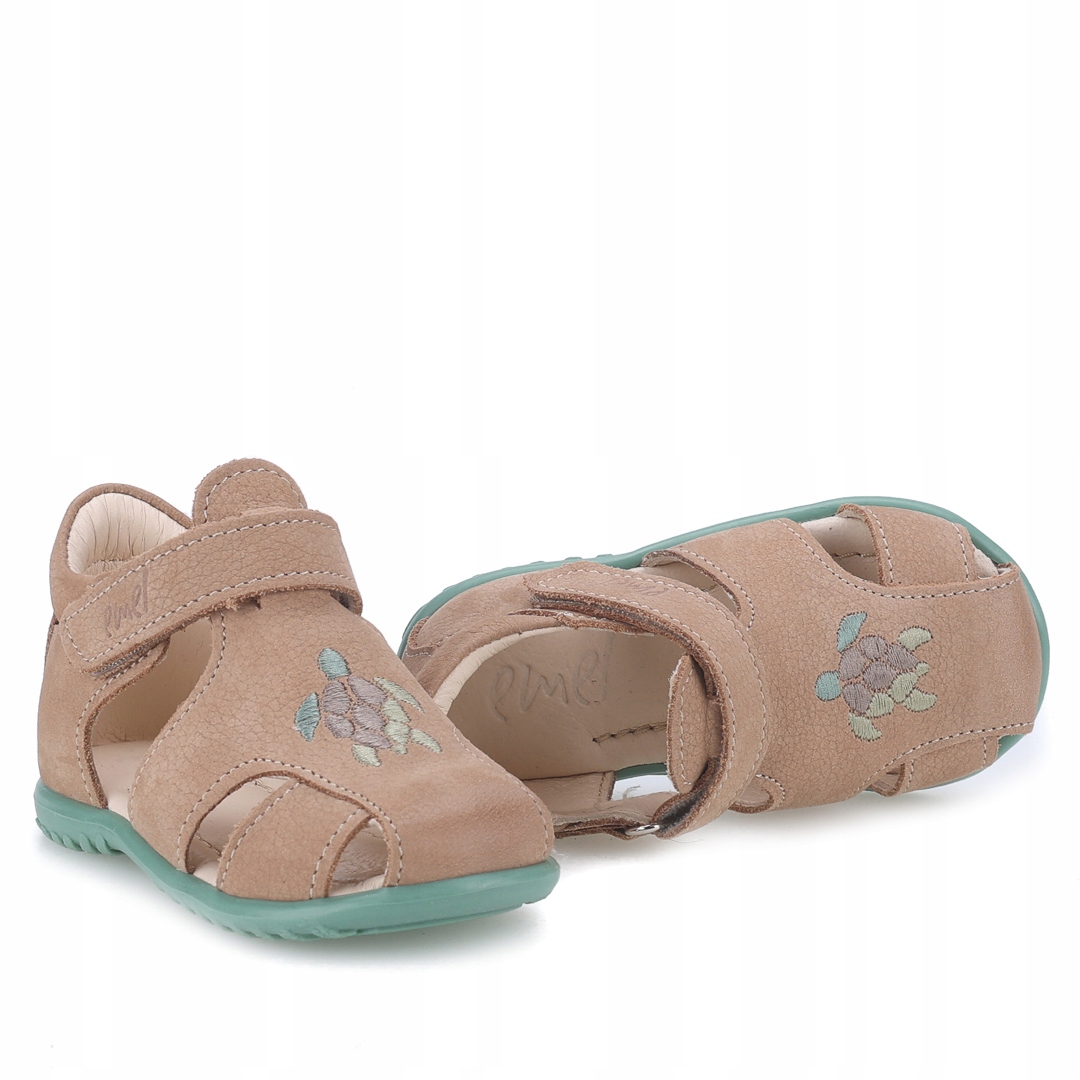 EMEL ES2199C-3 SANDAŁY DZIECIĘCE NA LATO SKÓRZANE RZEP BEŻOWE ŻÓŁWIK R 25 Rozmiar (new) 25