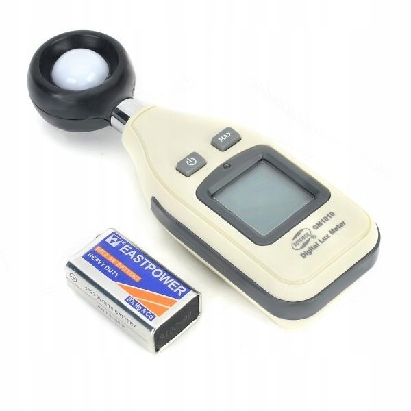 LUKSOMIERZ LUXOMETR MIERNIK NATĘŻENIA ŚWIATŁA OŚWIETLENIA ŚWIATŁOMIERZ LCD Zakres pomiaru natężenia światła 1-200000 lx