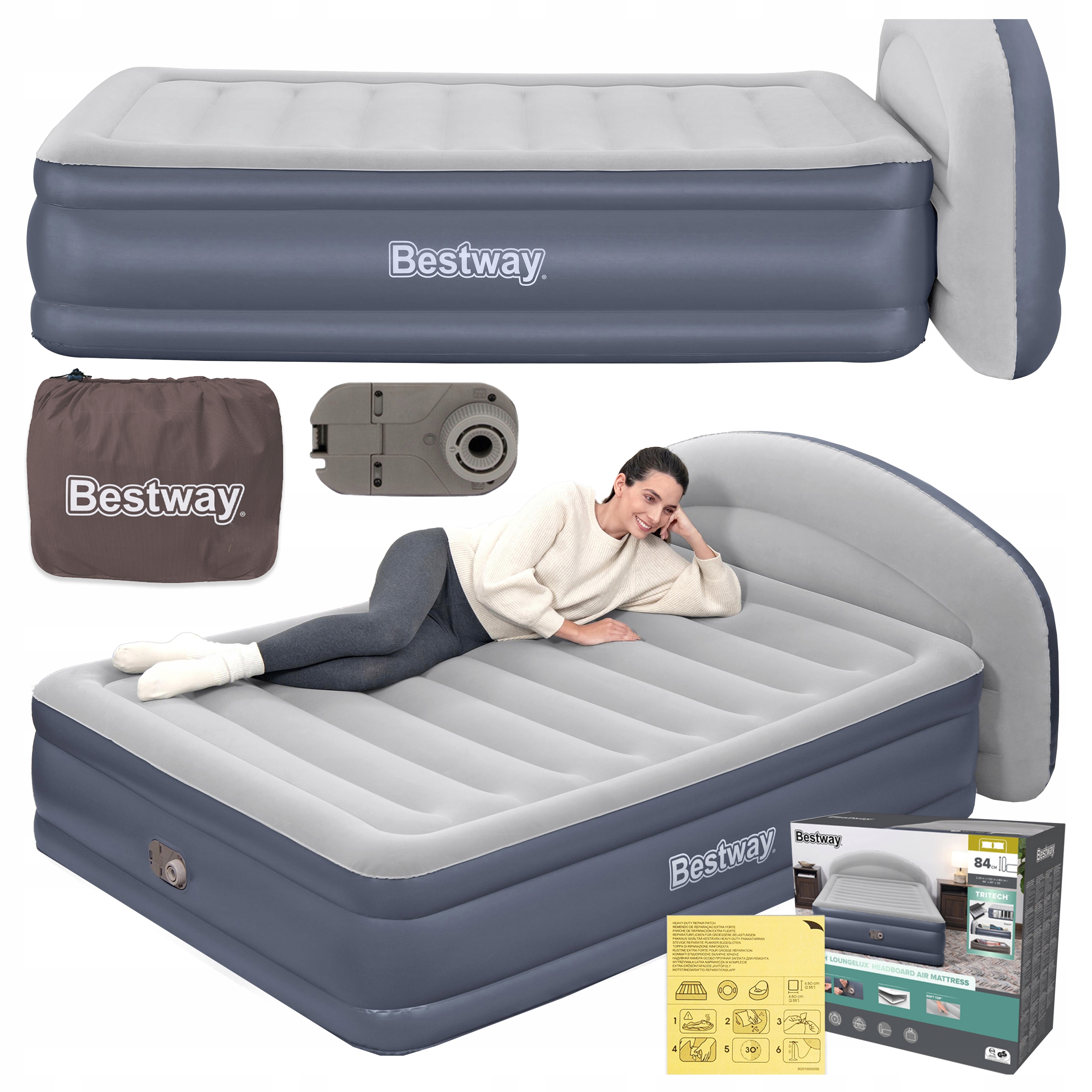 Matrace Dvoulůžková 152x229x84 Bestway 671BD s elektrickou pumpou