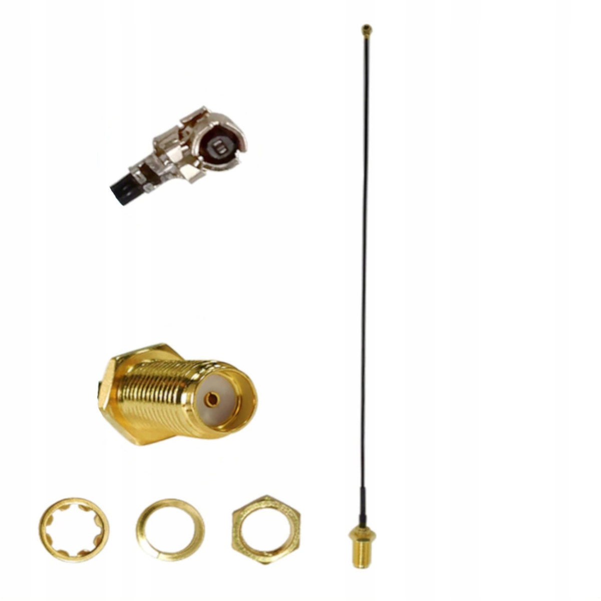 Pigtail uFL IPEX IPX - SMA gniazdo 1,13mm 5cm