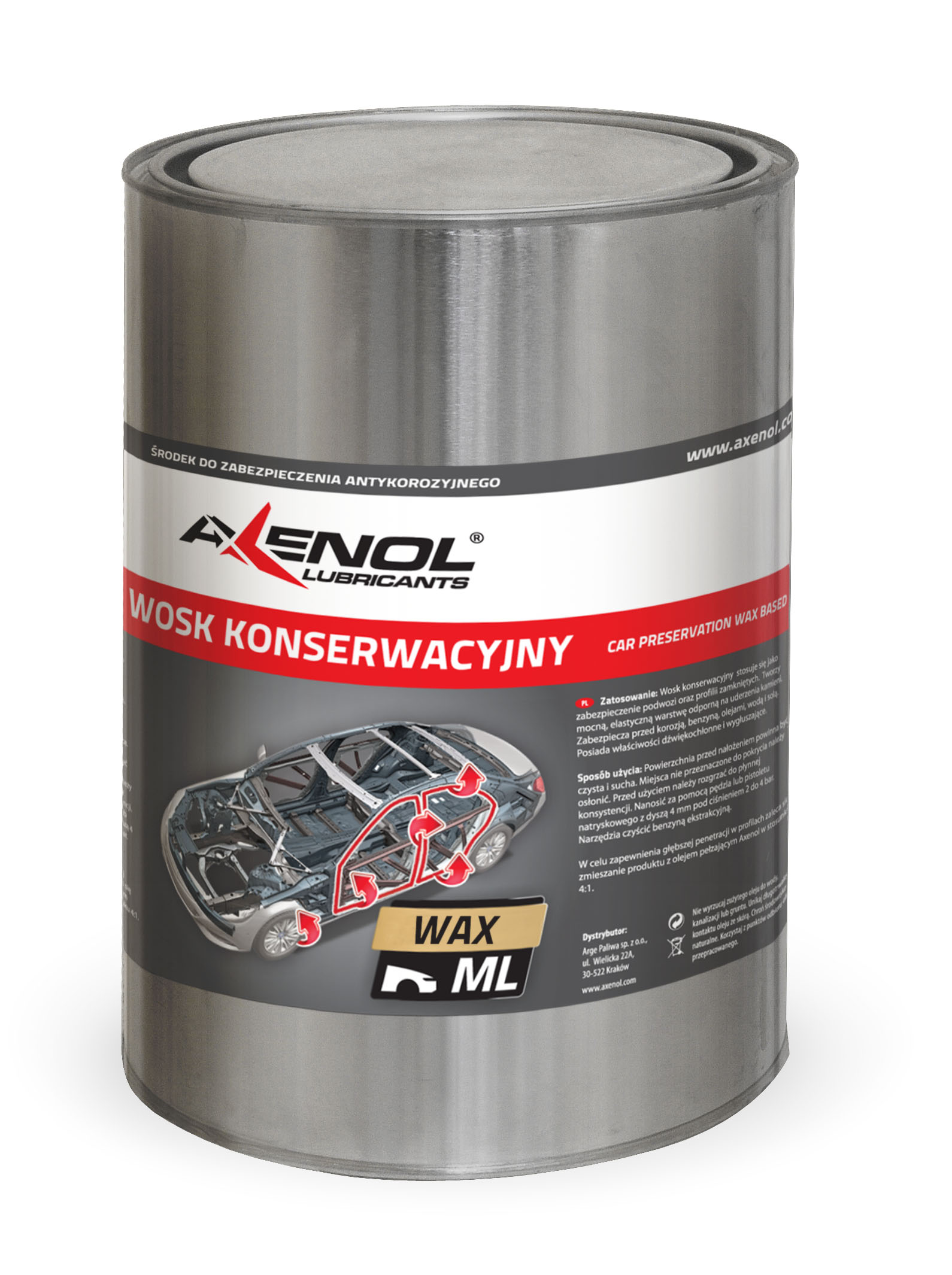 Wosk konserwacyjny do profili i podwozi AXENOL 5L