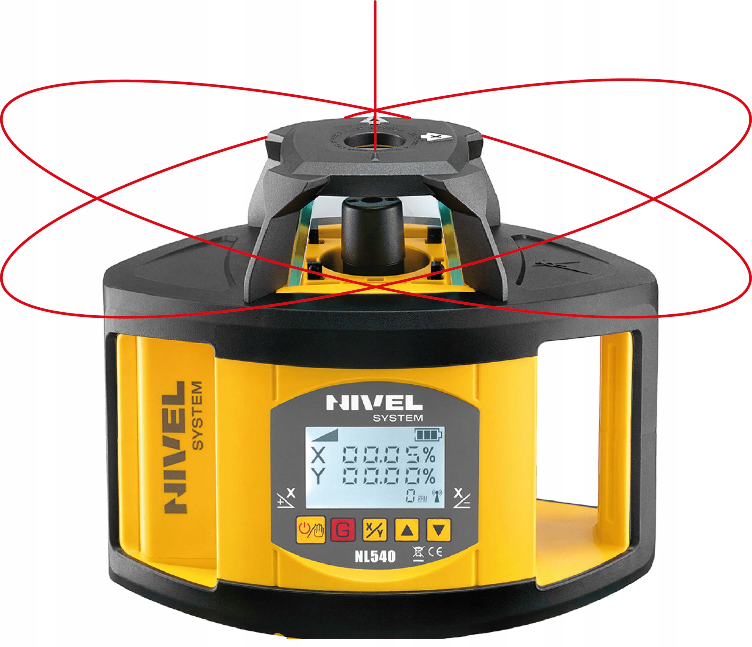 NIWELATOR LASEROWY NIVEL SYSTEM NL540 + SYSTEM DO KOPARKI + STATYW ŁATA Marka Nivel System