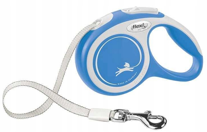 Levně Vodítko Xs 3 m modro-šedé, vytahovací lanko pro psa kočku