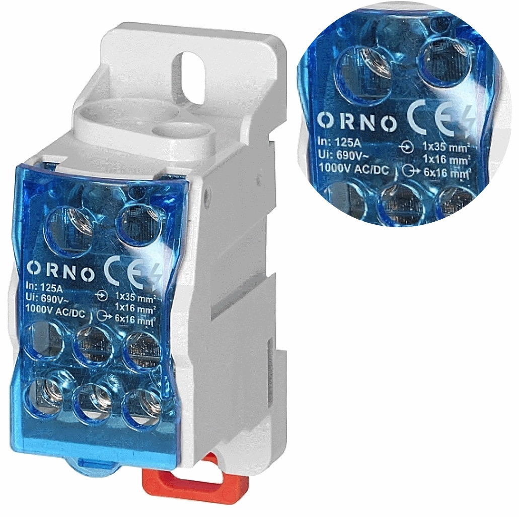 

Blok Rozdzielczy Mostek 125A 1x16 1x35 mm2 6x16mm