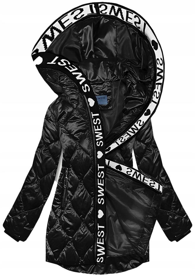 Bunda S S Kapucí B8113 Černá L (40)