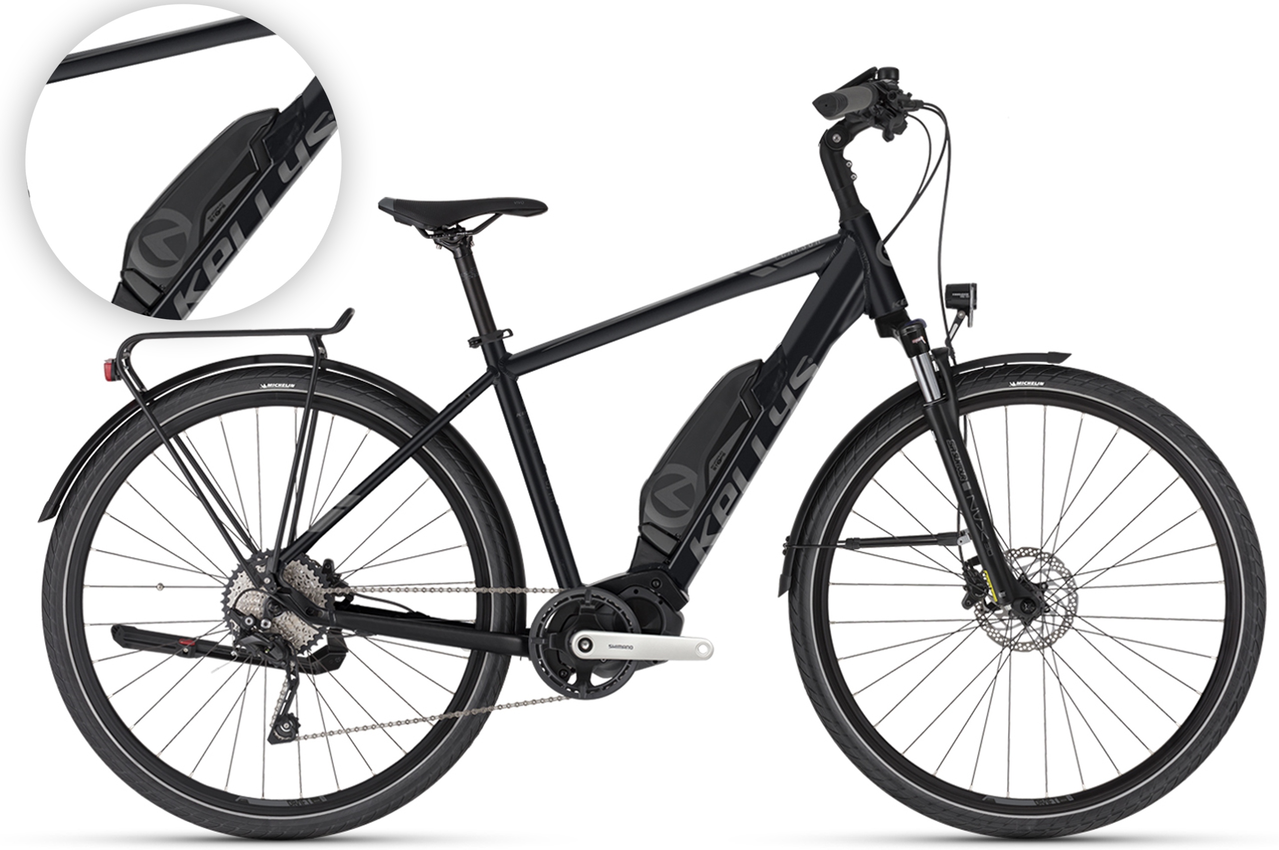 Rower elektryczny 28" Kellys E-carson 10 Sh rama L 53 cm czarny 630Wh R25