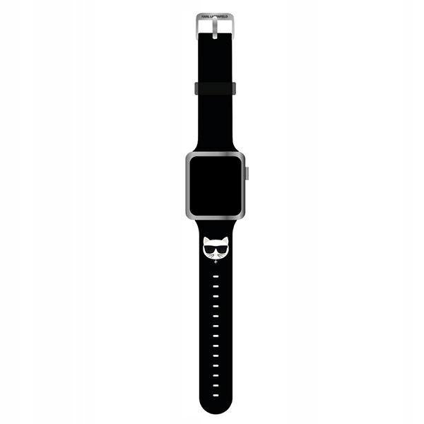 Karl Lagerfeld Pásek Klawlslck pro Apple Watch 42/44/45/49 mm černý/černý