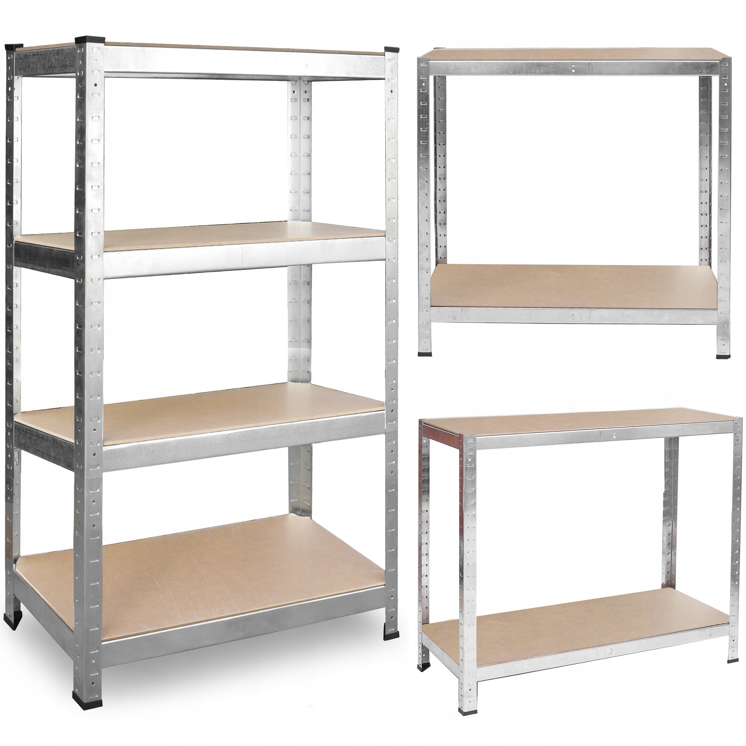 

Regał Magazynowy Metalowy 2w1 150x75 Mocny 540 kg