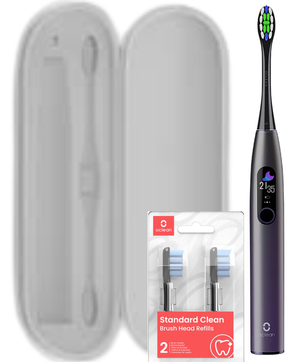 

Oclean X Pro szczoteczka 2x końcówki etui Zestaw