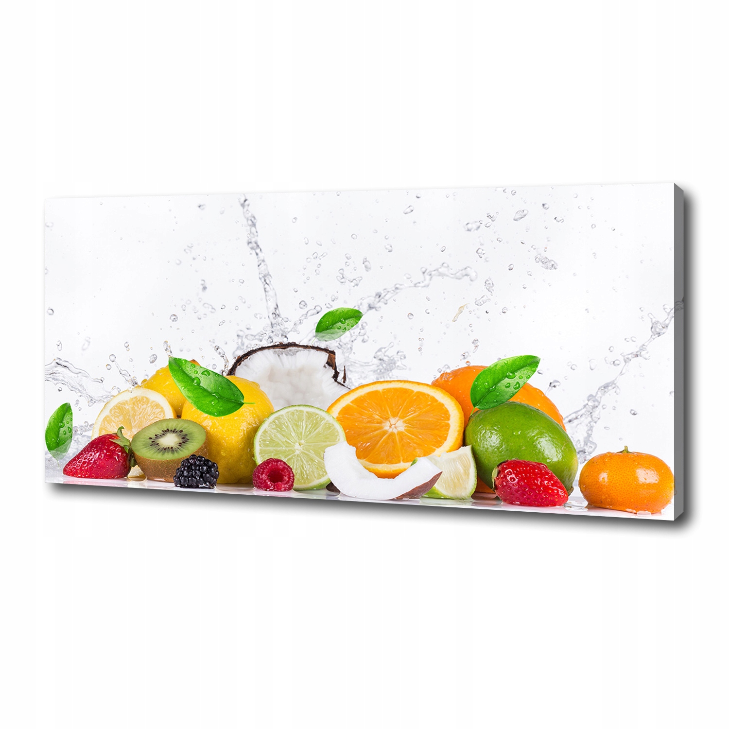 

Foto obraz duży na płótnie Owoce i woda 125x50 cm