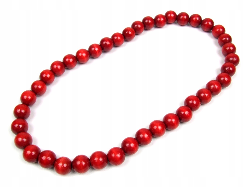 Drewniane KORALE + BRANSOLETKA czerwone folk Marka Inna marka