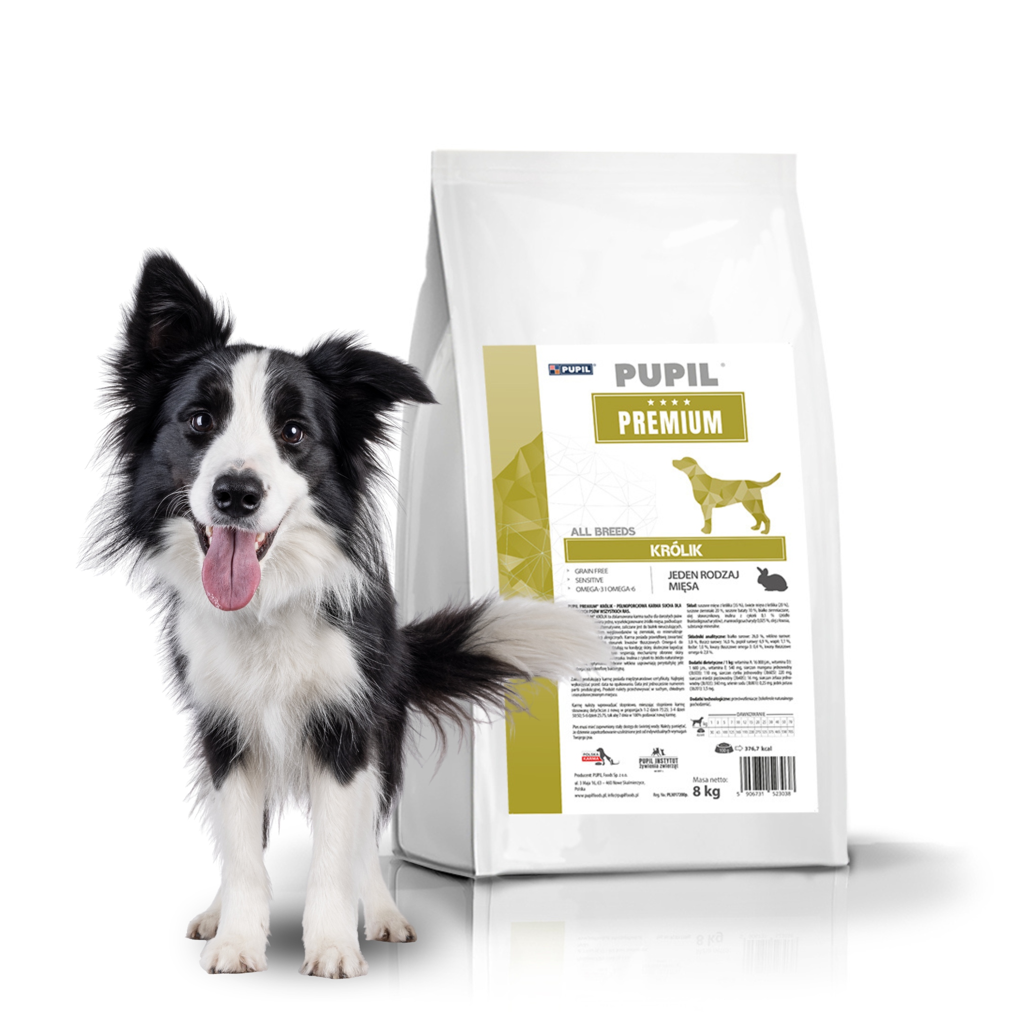 Karma sucha dla psa Pupil Premium Królik All Breeds 8kg