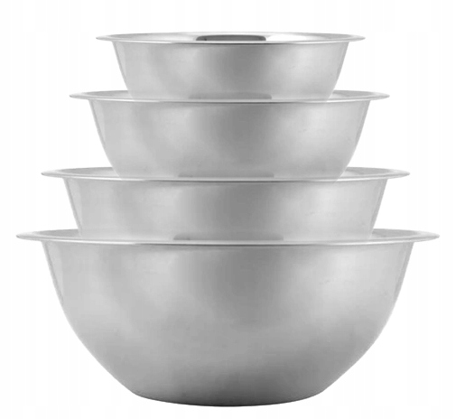 

Zestaw Misek Metalowych Kuchennych 16/18/20/22 cm