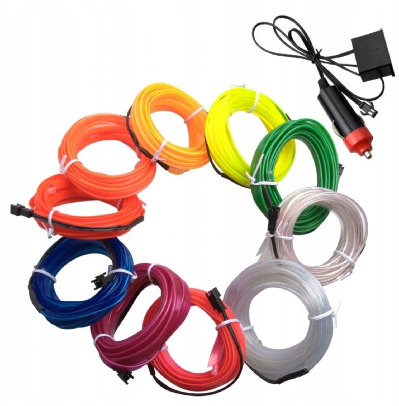 EL WIRE 10M światłowód TAŚMA ambient pasek 10 KOL