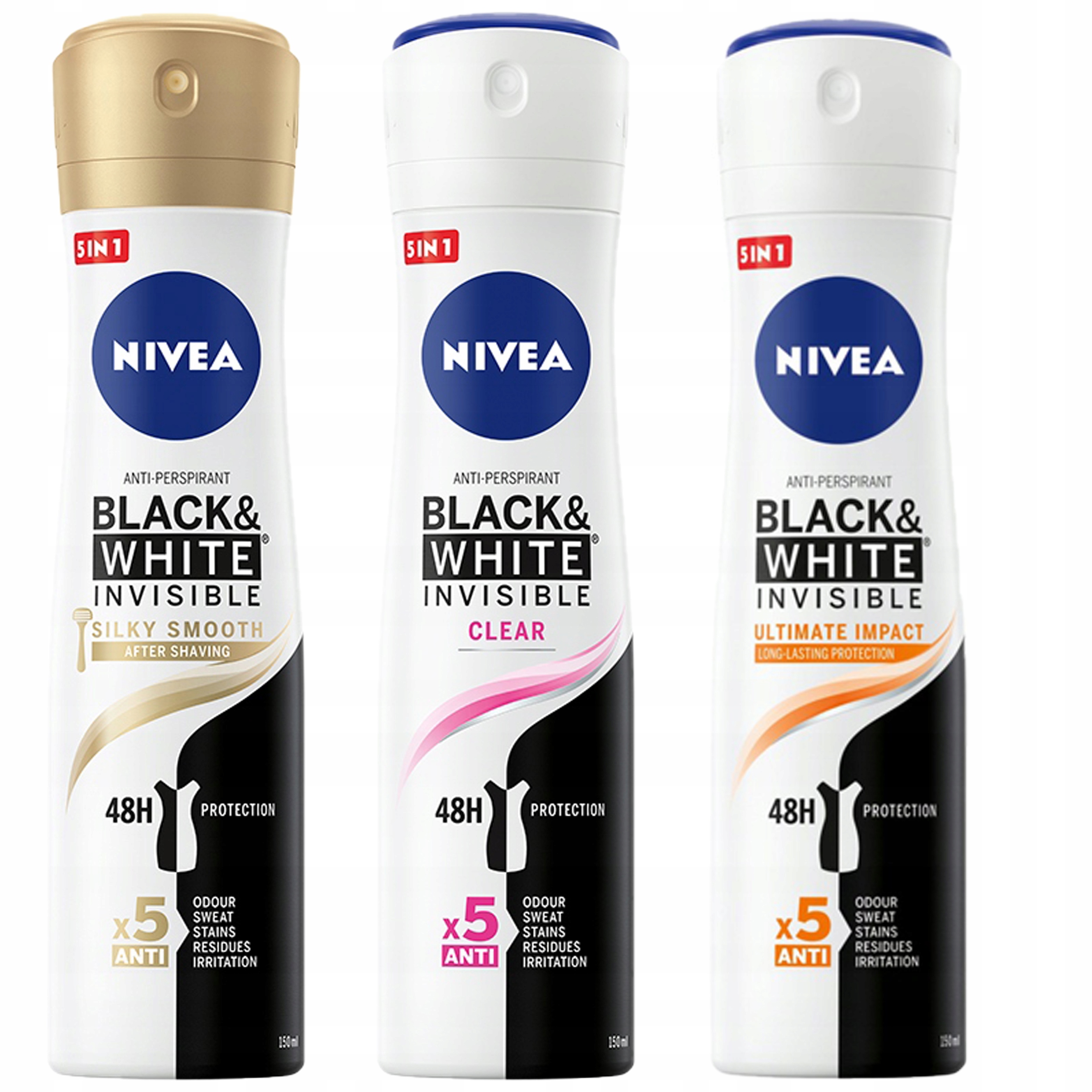 

Nivea Antyperspirant damski Black White 3x150ml