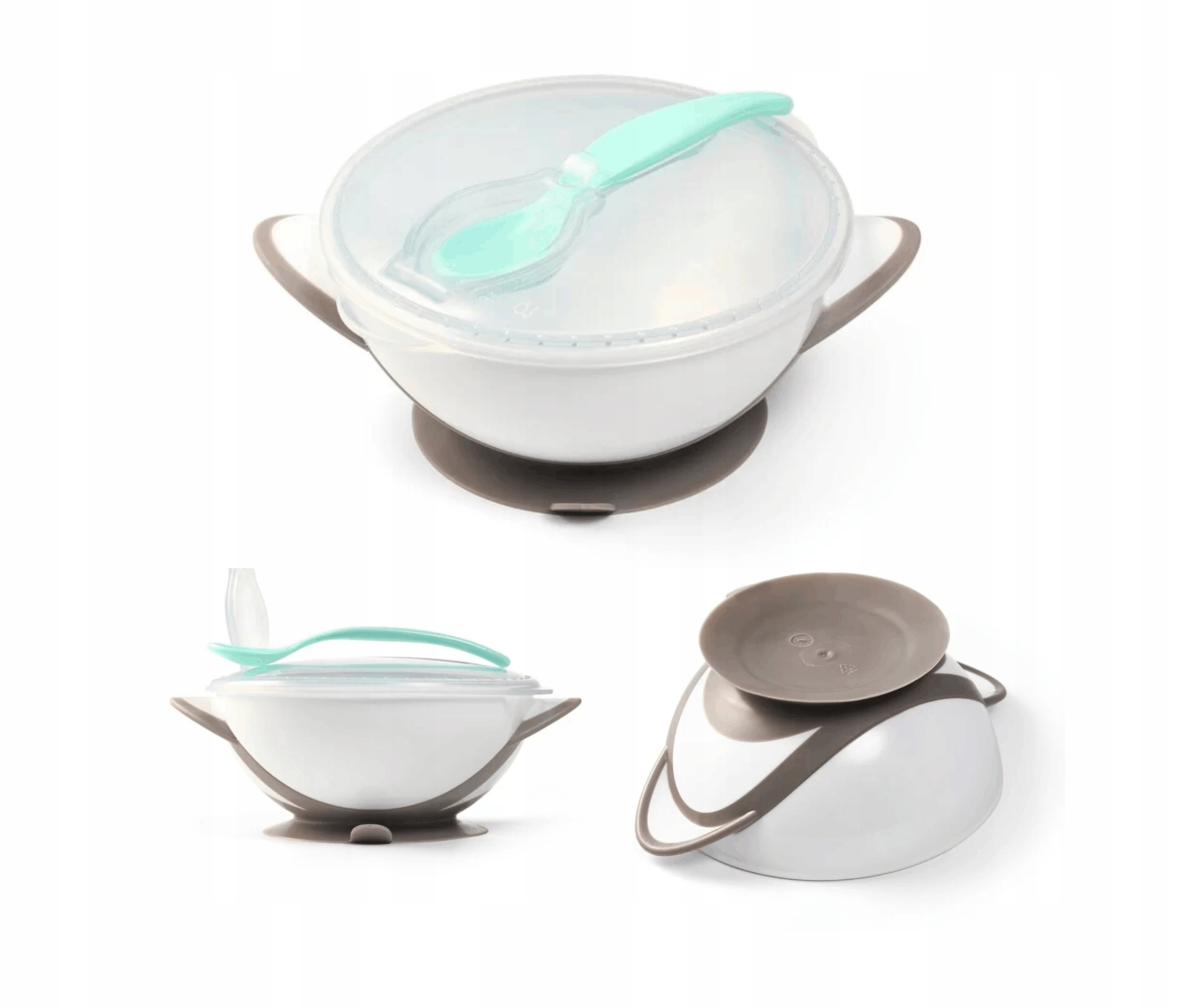 MISECZKA Z PRZYSSAWKĄ, ŁYŻECZKĄ I PRZYKRYWKĄ