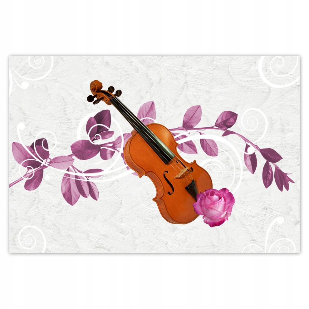 

Plakaty 200x135 Skrzypce Muzyka Kwiaty