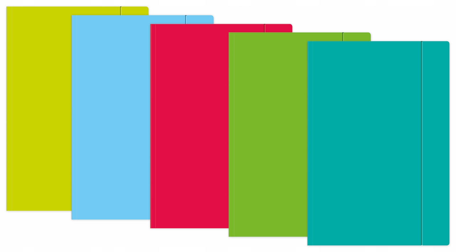 TECZKA Z GUMKĄ A3+ FLUO MIX INTERDRUK