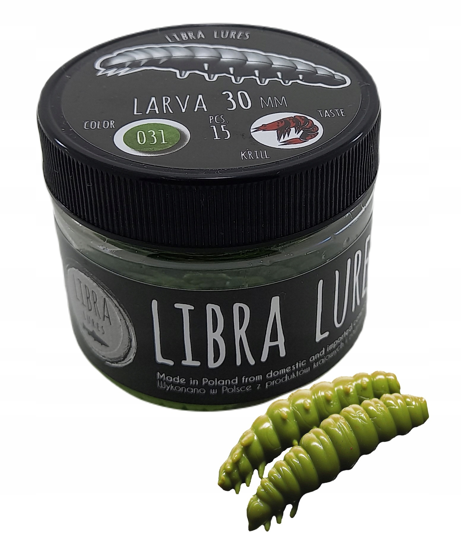 Libra Lures Przynęta Larva 031 Olive Krill 3cm 15 szt.