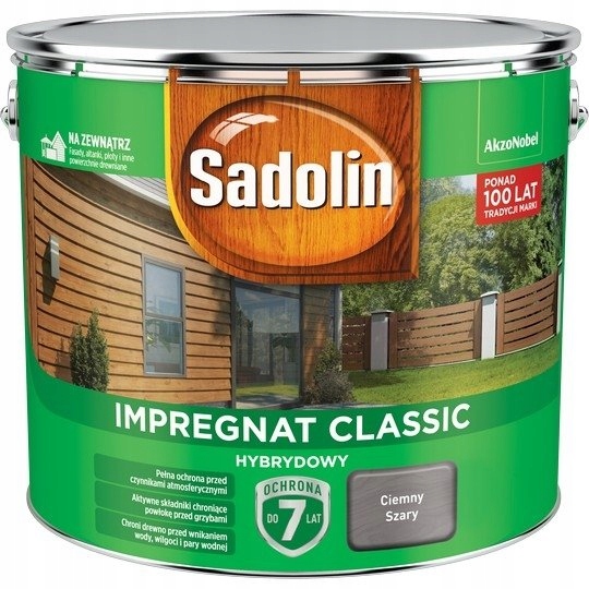 

Sadolin Classic Impr. Hybrydowy 9L Ciemny Szary