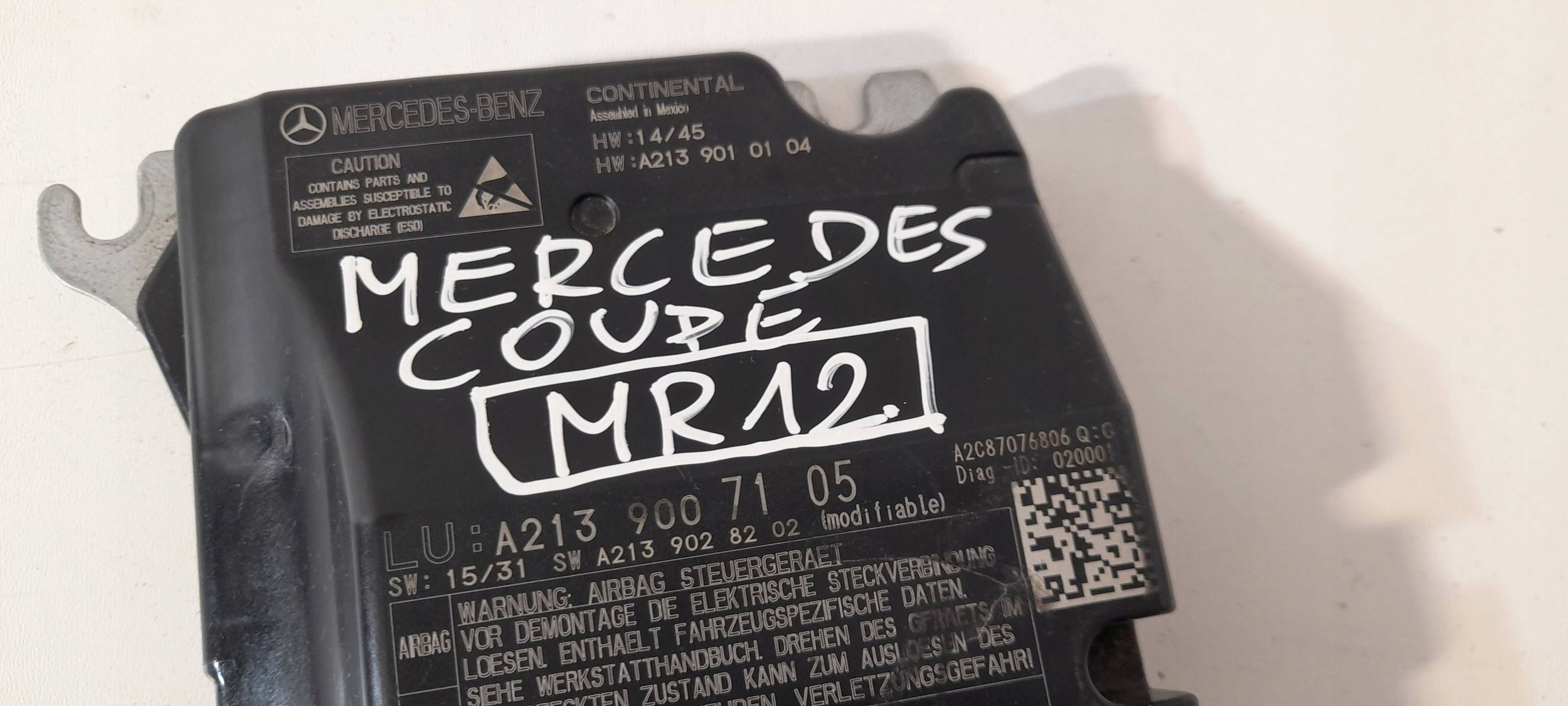 Mercedes-Benz E W238 control unit airbag A2139010104 (MR12)