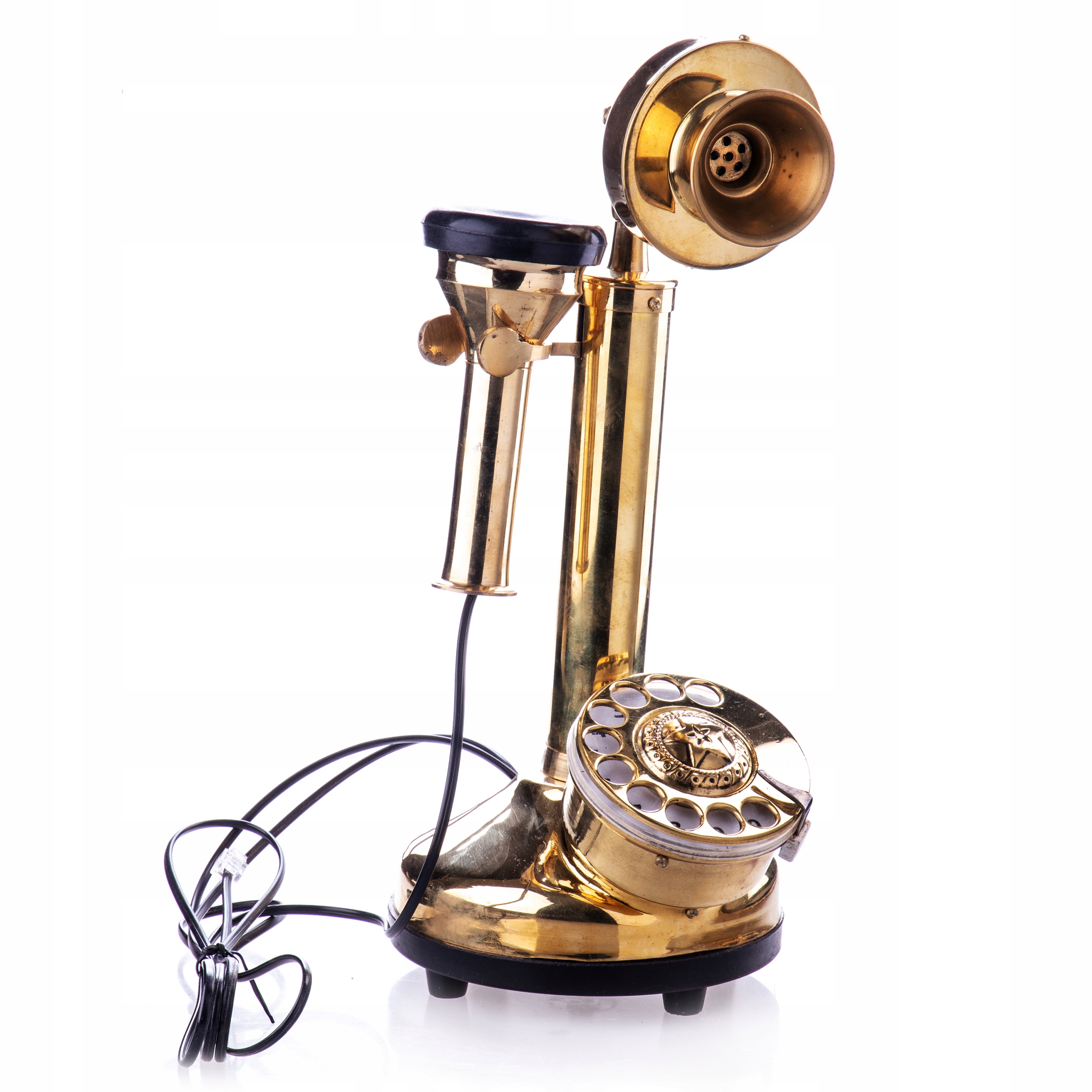 TELEFON RETRO oryginalny eksponat ZŁOTY KOLOR