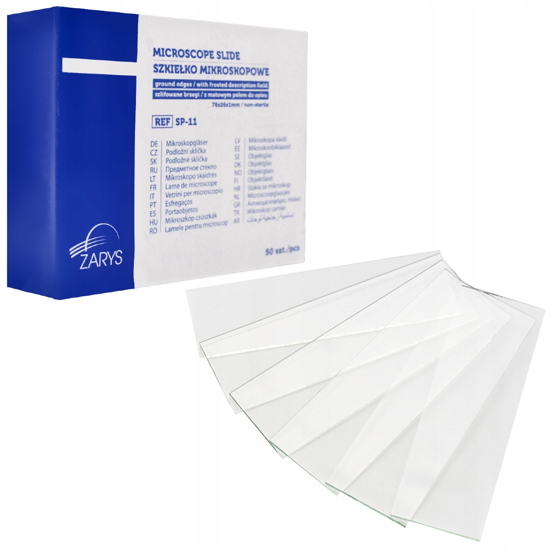 

Szkiełka Mikroskopowe 76x26mm Z Polem Do Opisu x50