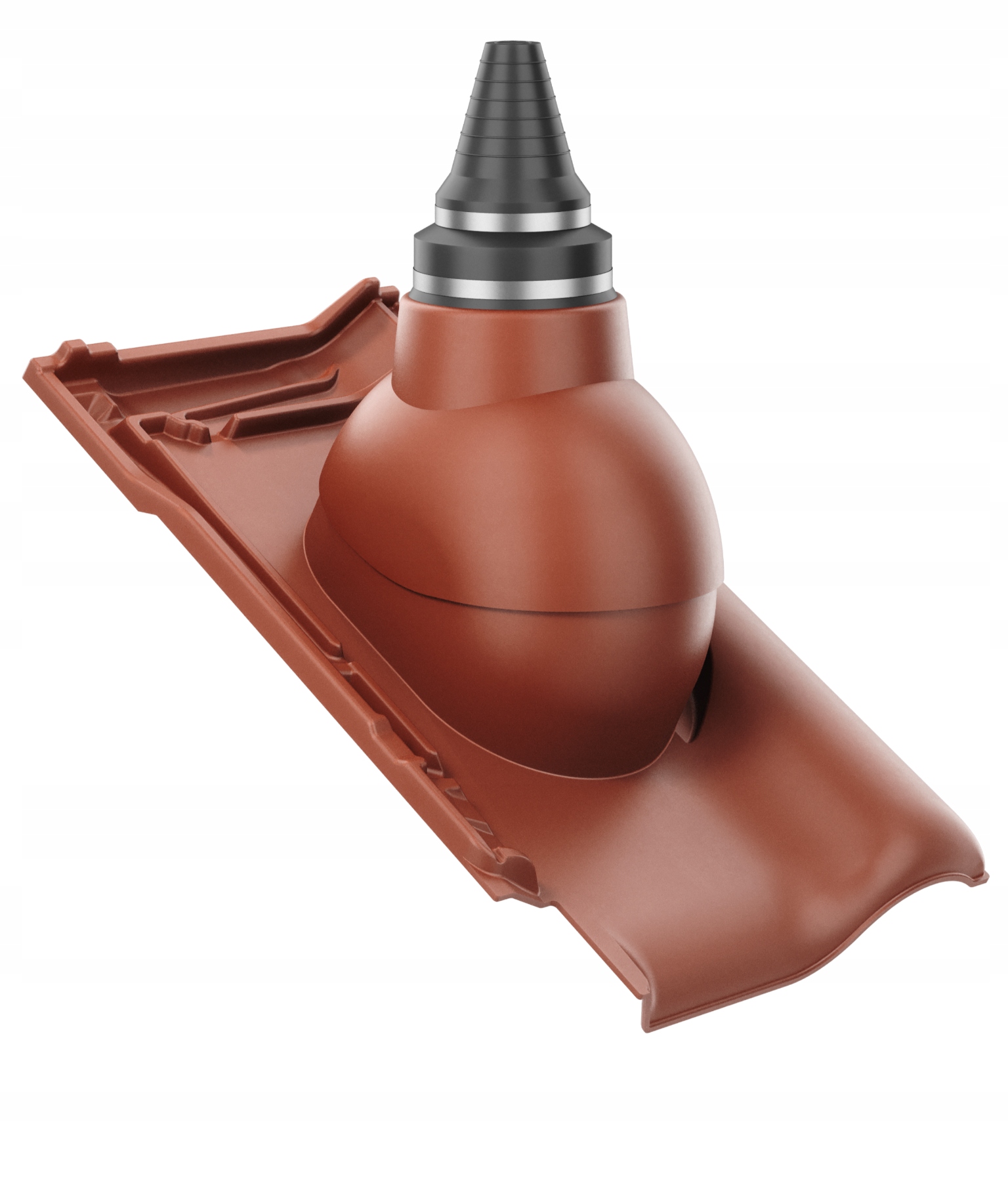 Anténní průchod těsným střešním průchodem Creaton Titania Kasztanowa