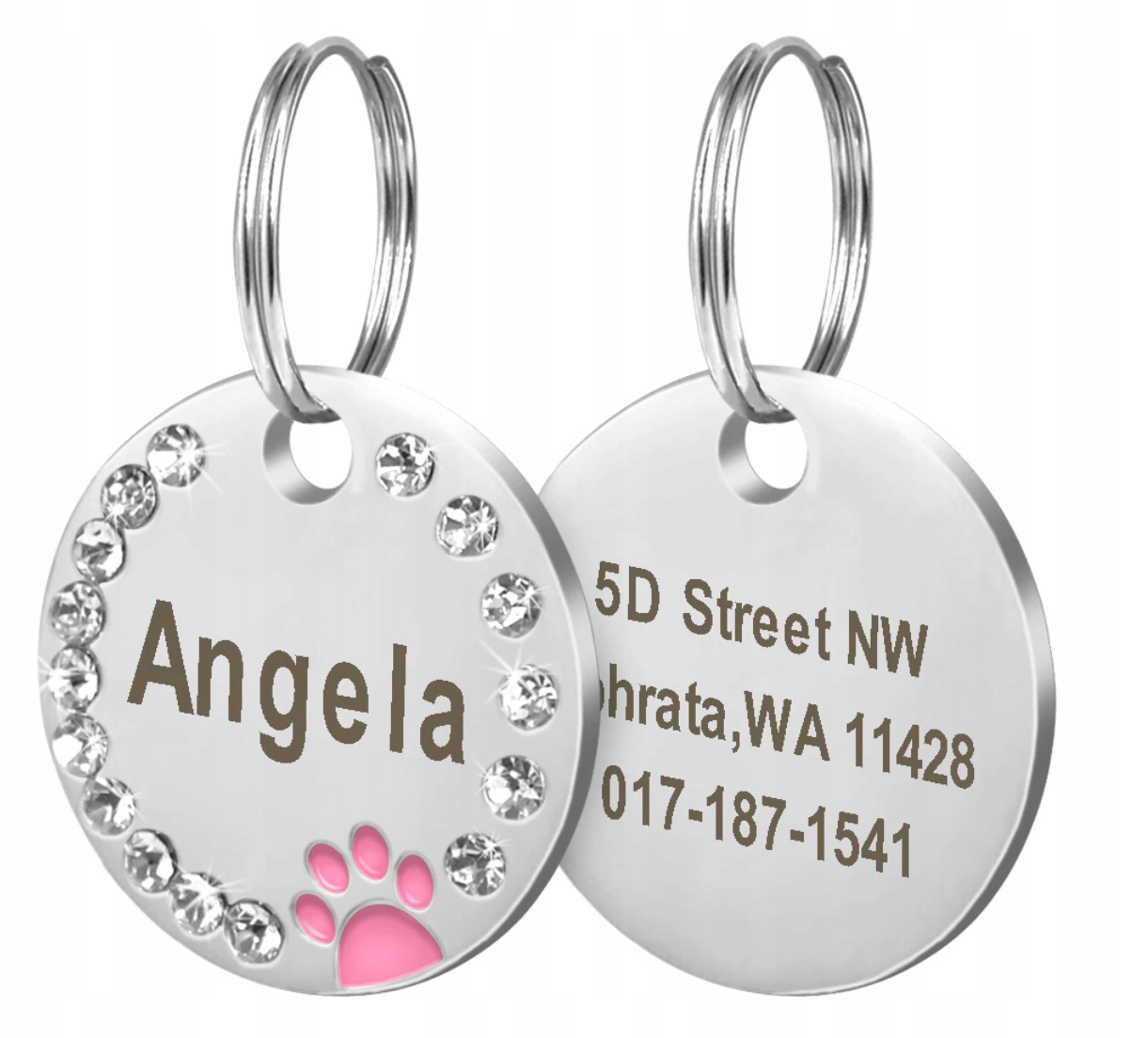 

Adresówka Identyfikator Dla Psa Kota Grawer - Stal