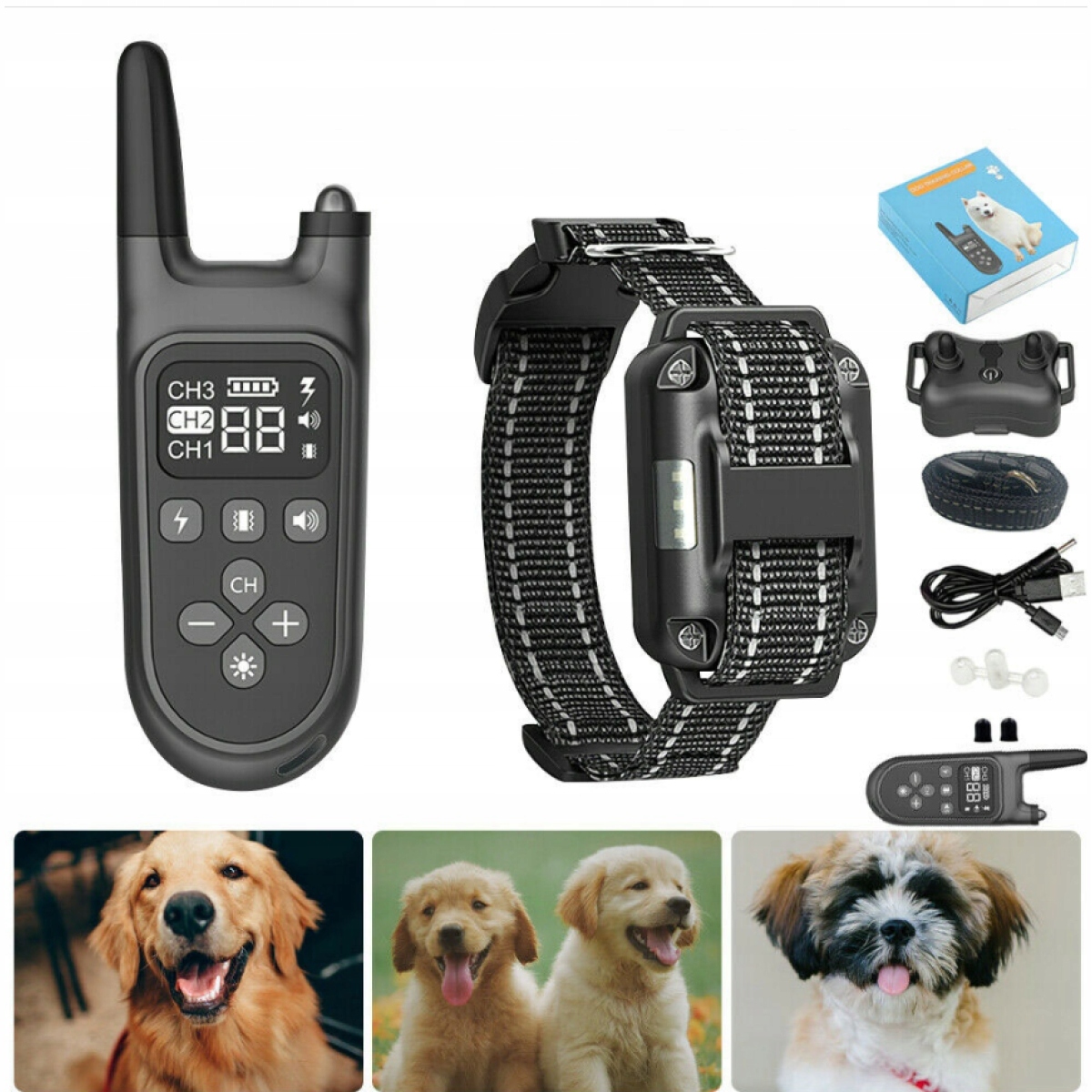 Levně Elektrický Obojek Pro Psa, Účinný Odpuzovač Štěkání, Ultrazvukový