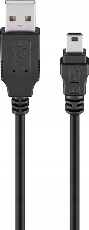 

Kabel Hi-Speed A-wtyk mini Usb B 5p czarny 1m
