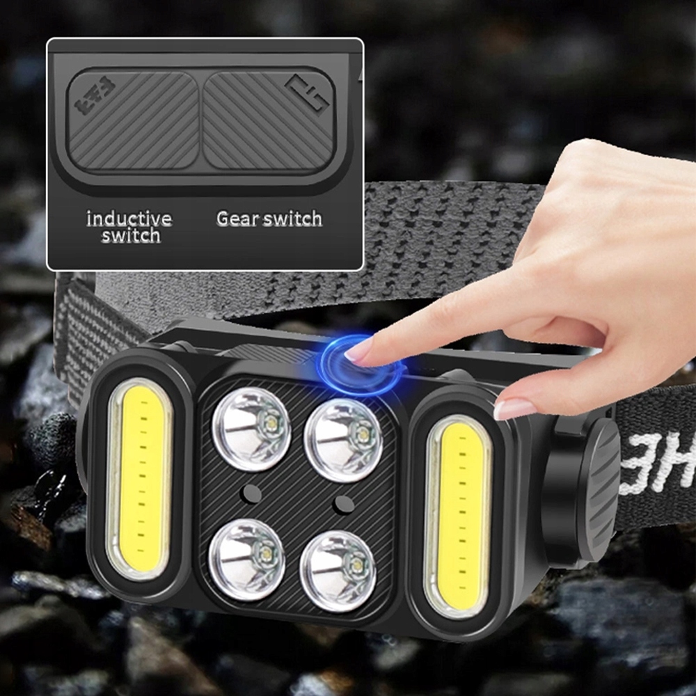 LATARKA CZOŁOWA LATARKA NA GŁOWĘ LED LAMPA CZOŁOWA 12 TRYBÓW OŚWIETLENIA EAN (GTIN) 0884929304650