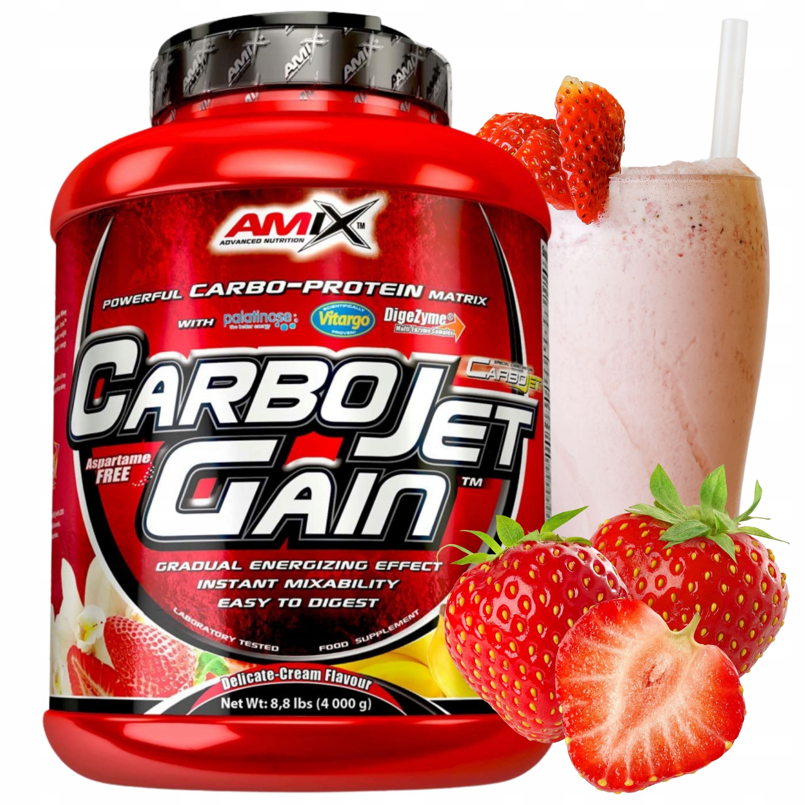 Mass Gainer Doplněk Stravy na svalovou hmotu Komplexní sacharidy Cfm protein 4000 g