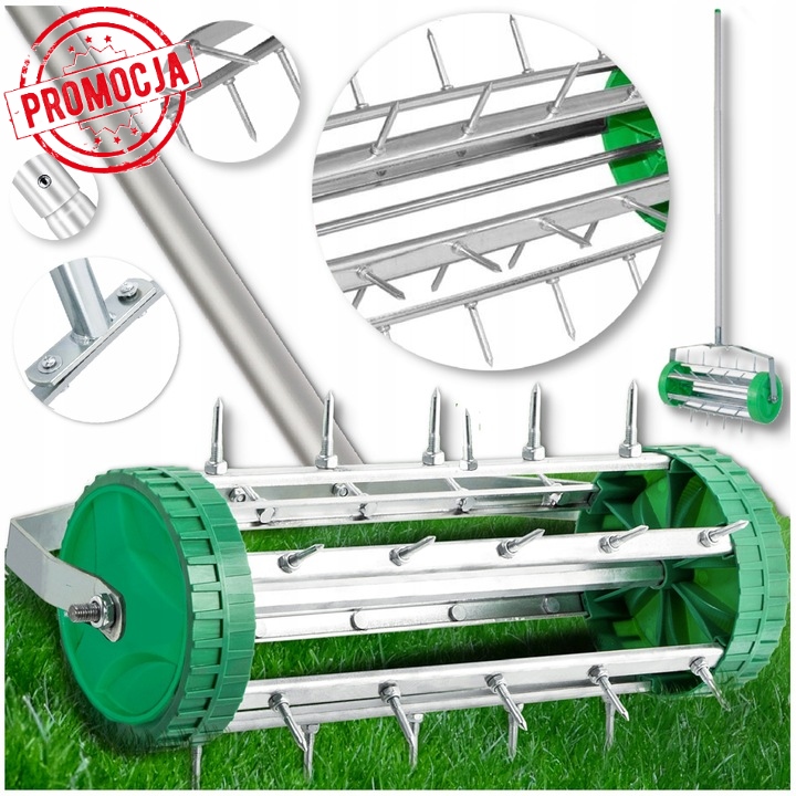 AERATOR do trawnika WERTYKULATOR RĘCZNY OBROTOWY WALCOWY TRAWY MURAWY *HIT*