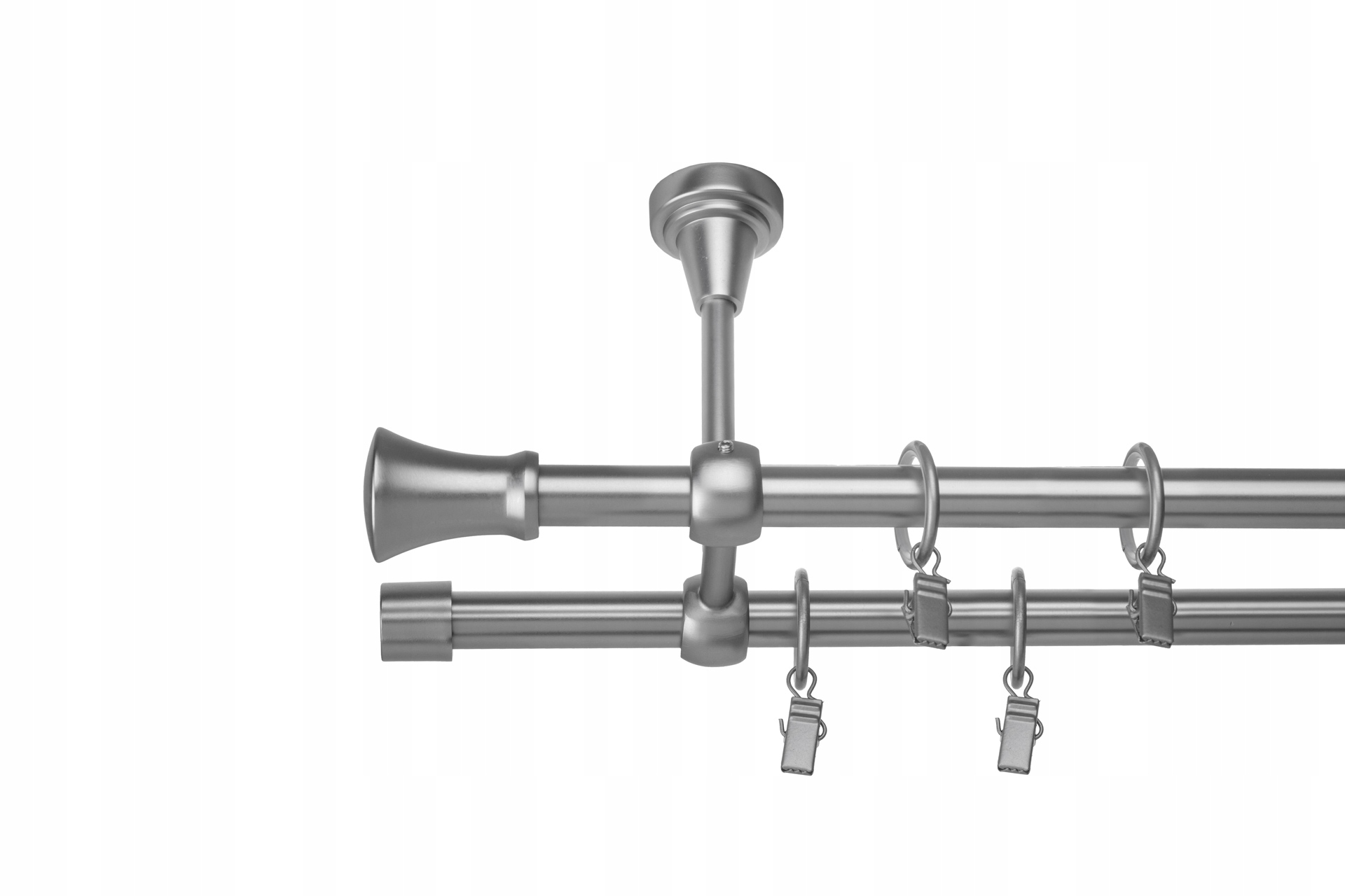 

Karnisz sufitowy podwójny fi 16 120 cm Satyna