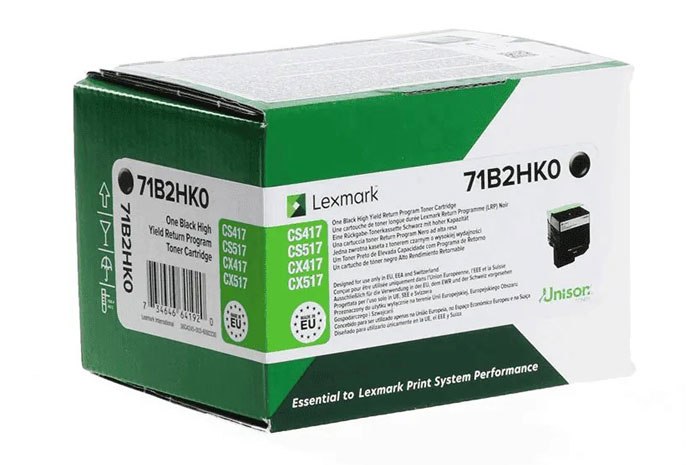 Originálny toner Black Lexmark CS417, CS517, CX417, CX517 (71B2HK0)