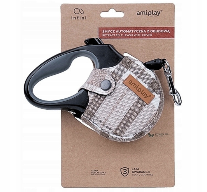 Levně Amiplay Infini London Vodítko automatické pro Velkého psa vel. L 5m (25kg)