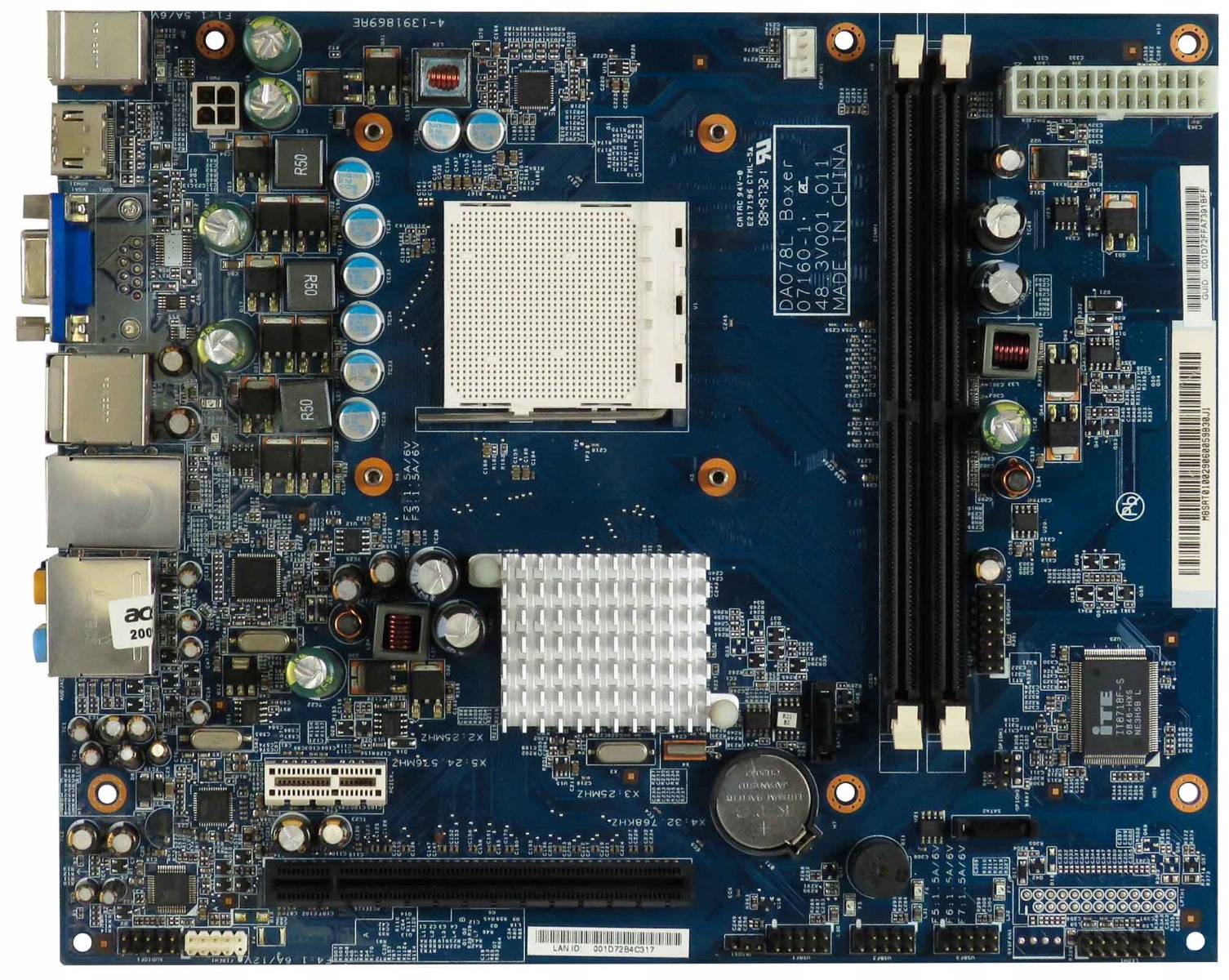 Acer DA078L Boxer 07160-1 Aspire AM2 2x DDR2 PCIe Asprie X3200 X1200