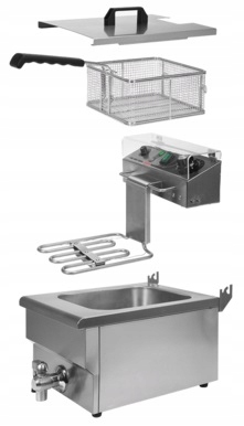 Frytownica Pojedyncza Elektryczna 16L 5000W Kran Spustowy Yato YG-04630