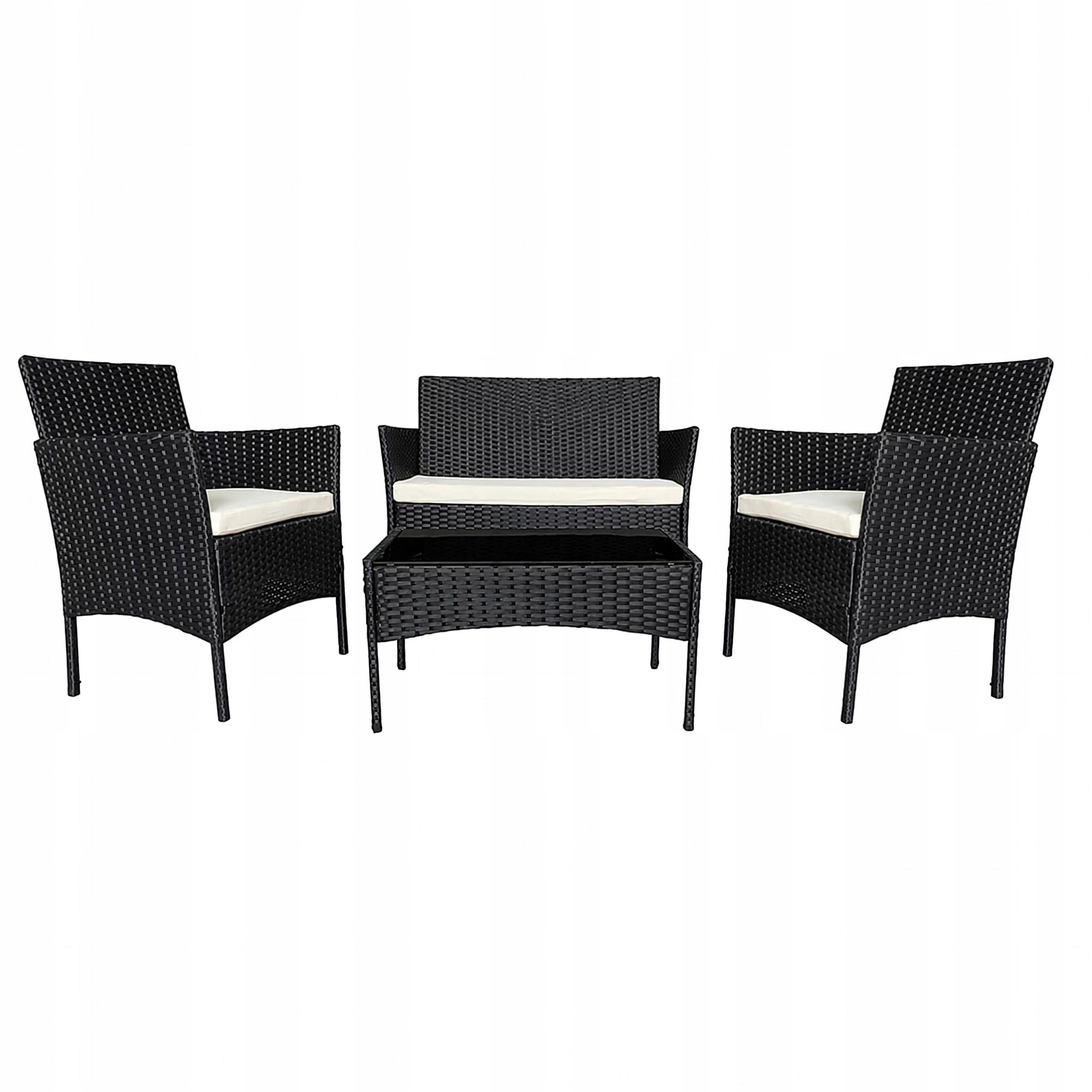 Meble Ogrodowe technorattan Zestaw Sofa 2 Fotele Stolik Taras Balkon Ogród
