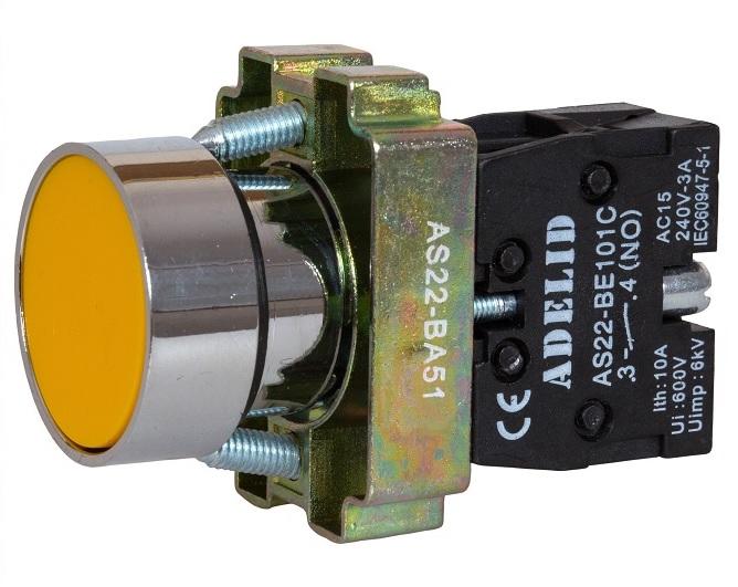 PRZYCISK STEROWNICZY ŻÓŁTY METAL BA51 FI22 NO Kod producenta BA51 ODBIJAJĄCY POWRACAJĄCY