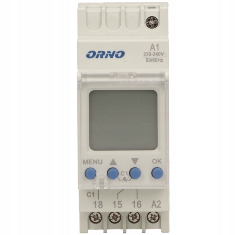 PROGRAMATOR CZASOWY NA SZYNE DIN 100 PROGRAMÓW Marka Orno