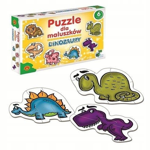 Puzzle dla Dzieci Małych DINOZAURY 27 Elementów Marka Alexander
